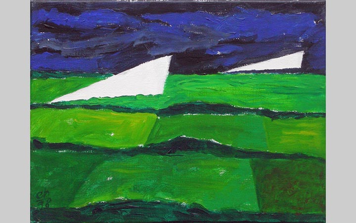  1998, Suikerfabrieken Noord  Frankrijk 2, acryl op doek, 40x30 cm