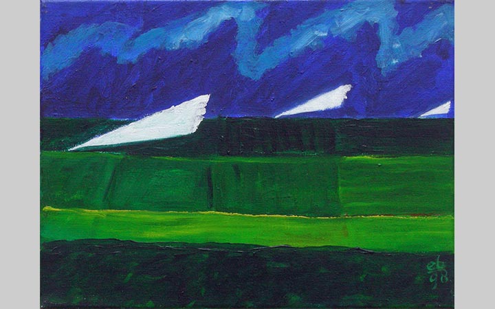  1998, Suikerfabrieken Noord  Frankrijk 3, acryl op doek, 40x30 cm