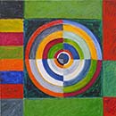 Volkstuin van Robert  Delaunay,  2010, acryl op doek, 30x30 cm, particulier bezit