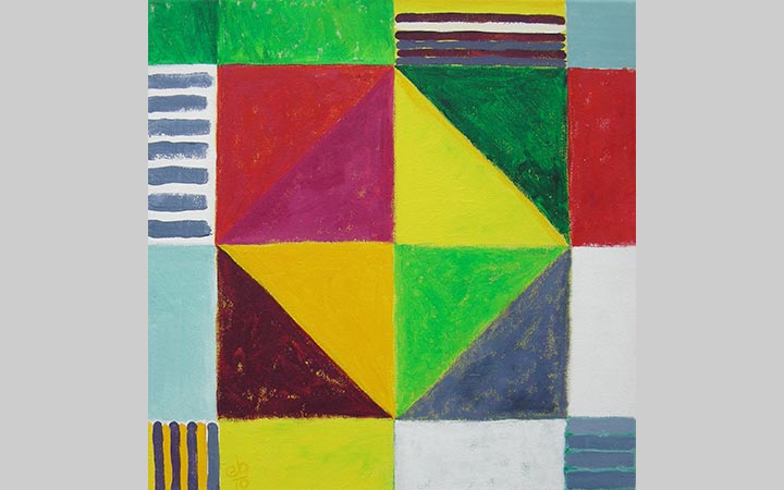  Voorjaar 3, 2010, acryl op doek, 45x45 cm