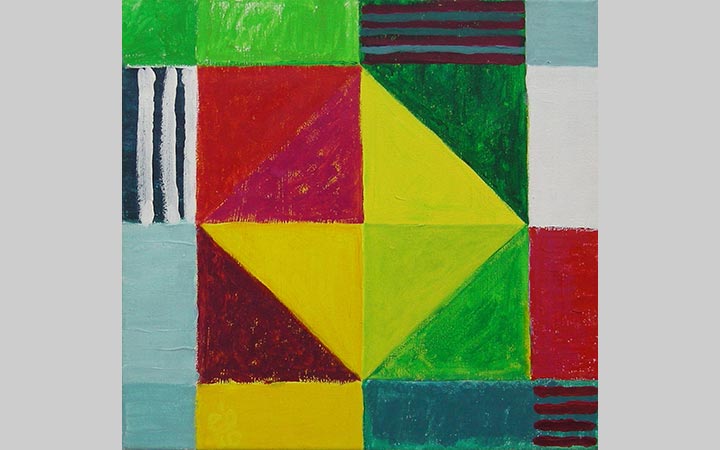  Voorjaar 4, 2010, acryl op doek, 30x30 cm