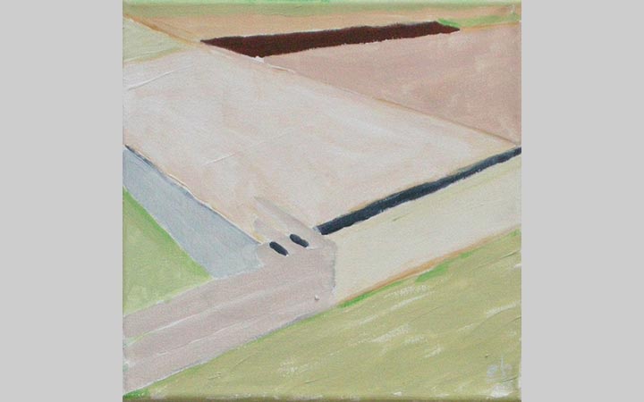  Winter Uithoorn 4, 2010, acryl op doek, 25x25 cm, particulier bezit