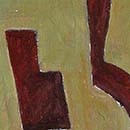 2014,	L'Afrique n'est pas loin. IV, acryl op papier, 34x19,5 cm, part. bezit